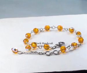 Gelang Swarovski Bulat Coklat 6 mm Original Stainless Tahan Karat Kado Hadiah Terbaru