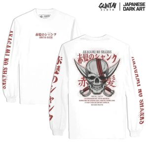 Kaos Distro Jepang Long Sleeve Tshirt Pria Guntai Cloth Series Anime One Piece Akagami No Shanks