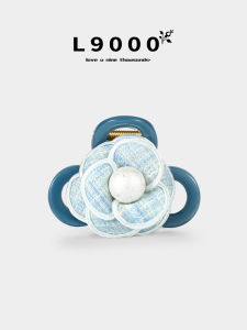 Delicate Tea Rose Hair Clip Fresh Sweet Blue Original Design Fabric Hair Claw for Spring Summer Fashion Accessories