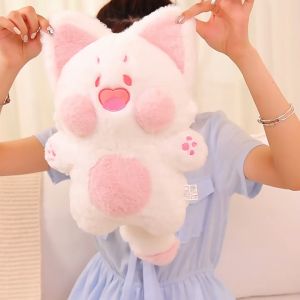 Doodle Cat with Dolls Plushies stuffed toys birthday present gift for girlfriend Surprise  搞怪毛毛脸嘟嘟猫 Patung Kucing