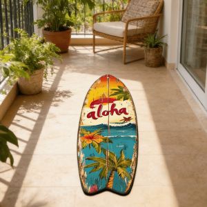 Vikama Creative Seaside Surfboard Carpet Living Room Sofa Non Slip Floor Mat Bedroom Bedside Carpet Home Decoration