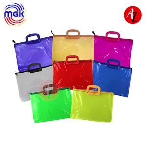 MGK ZE-FC Plastic Envelope with Handle for Students Home Office Organizer