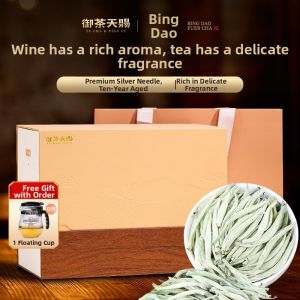 YUCHATIANCI | Authentic Fuding Baihao Yinzhen 10 Year Old Loose Tea Gift Collectible