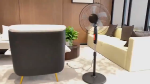 【16 Inch】Electric Fan with Remote Control 8 Speed Stand Fan Strong Wind Energy Saving Floor Fan Wide-Angle