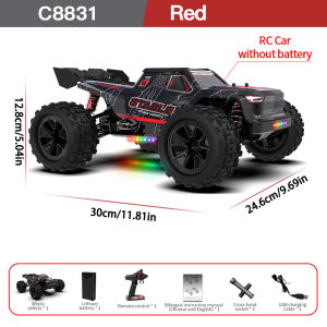 JJRC C8831 1:14 RC Car With Lights 2.4G 4WD Remote Control Car High Speed All-terrain Climbing Off-Road Vehicle Toy for Kid Gift