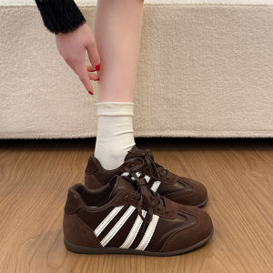 MIFULIAN | Vintage Color-Blocked Fall Flat Lace-up Casual Shoes