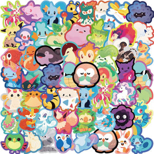 Takara Tomy | Bộ Hình Dán Pokemon Nhiều Màu Sắc Kawaii - Psyduck Charmander Hoạt Hình Đề Can Cho Vỏ Điện Thoại Ván Trượt Xe Đạp Graffiti 10/30/50/100 Chiếc