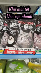 Cát Nhật đen cho mèo Cát Moon Cat vệ sinh cho mèo khử mùi vón cục thấm hút