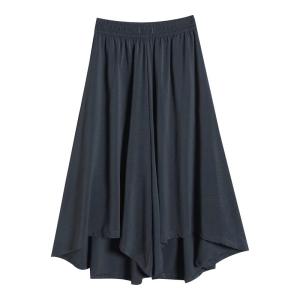 LANGPIN | High Waist Wide Leg Ice Silk Skirt Pants Womens Summer New Style Casual Drapey Streetwear Polyester Fiber Ladies Trousers