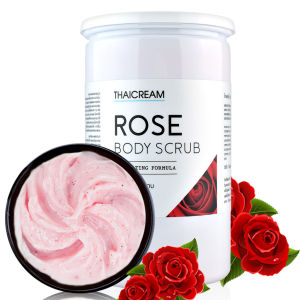 THAICREAM Rose Body Scrub 1kg - ไทยครีม สครับกุหลาบ Moisturizing & Exfoliating Spa สครับผิว
