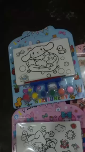 *KA*  1 Set Melukis Mewarnai Motif Kartun /Painting Set Anak  Mewarnai / Colouring Set 8006+Cat Air