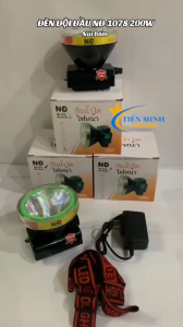 ĐÈN ĐỘI ĐẦU THÁI NĐ-1078 - CÔNG TẮC BẤM CÔNG SUẤT 200W ÁNH SÁNG TRẮNG/VÀNG 2 CHẾ ĐỘ SÁNG