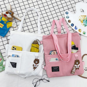 Cute Canvas Crossbody Bag for Female Students Campus Style Handbag Versatile Friend Bag Tote Bag Sweet Cool Trend Youth Daily Use