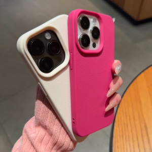 INS Lychee Pattern for Apple 15promax Phone Case New Arrival Iphone14 Drop-Resistant 13 Men and Women 12P Pure Color 11 Ultra-Thin Frosted 14promax Fancy Silicone plus Minimalist 15 Soft