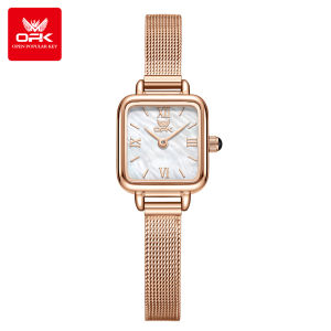 OPK Womens Watches Original Brand Waterproof 2025 New Stainless Steel Strap Small Dial Luxury Elegance With Gift Box