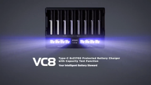 ชาร์จเจอร์ XTAR VC8 & 18W QC3.0 อิสระ 8 ช่องชาร์จ