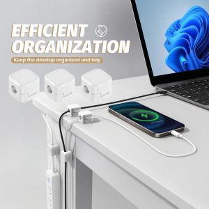 Magnetic cable clip organizer - suitable for office home strong adhesive mobile phone charger cable management clip