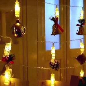 BI - E014 - 35 meter Jepit Tumblr Transparan Klip Foto Mini Lampu Tumbler Akrilik Clip Photo Murah