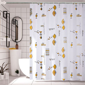 กันน้ํา หนาขึ้น ผ้าม่านอาบน้ําชุดผ้าม่านอาบน้ําฉากกั้นห้องน้ําวัสดุ Peva ที่ทนทานการปิดกั้นผ้าม่านน้ําสําหรับอาบน้ํา