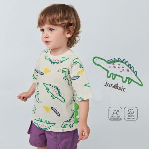 MINI BALA | Cotton Cute Dinosaur Pattern Boys T-Shirts