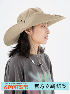 Outdoor Camping Big Brim Bucket Hat Womens Summer Thin Sun-Proof UV Protection Hiking Climbing Hat Men