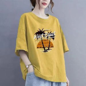 Womens One-Piece Cotton Sleepwear Short Sleeve Thin T-Shirt Home Clothes Can Be Worn outside Spring Summer Pure Cotton