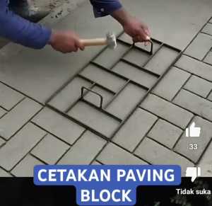 Cetakan Paving Blok bahan plat besi
