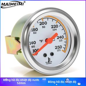 RYSJM | Cảm Biến Nhiệt Độ Nước Cơ Khí Hai Thang Đo 52mm Với Cảm Biến Cho Xe 12V Ren 2 Inch 1/2NPT Dây 18m Đồng Hồ Đo Nhiệt Độ Ô Tô
