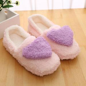 Fall Winter Cotton Slippers Thick Bottom Wedge Indoor Home Shoes Anti-Slip Warm Womens Maternity Slippers Soft Bottom