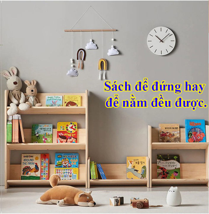 Kệ Giá Sách Cho Bé Kệ Gỗ Đa Năng 3 Tầng Để Sách Cho Bé Theo Montessori ...