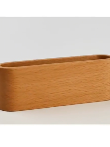 Wooden Business Card Holder Creative Desktop Large Capacity Business Card Storage Box For Front Desk
