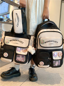 Large Capacity School Backpack for High School Students Womens Style College Campus Dual Shoulder Bag Reduction Load Bearing