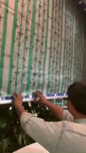 Trọn bộ bạt cuốn/bạt thả lò xo tự hãm bạt cuốn che ban công (khách tự lắp đặt)