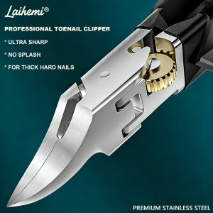 45° Curved Ingrown Toenail Clippers Ultra Sharp Stainless Steel Gear Lock Ergonomic Heavy Duty Nipper for Thick Hard Toenails