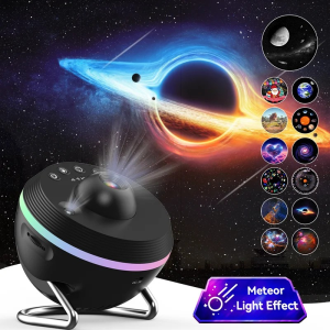 （Christmas Gifts）New Meteor 13 in 1 Ultra Clear Galaxy Projector Ultra Clear Night Light Lamp Rotary Space Ball Planetarium Projector Lights