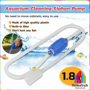Homehub Aquarium Cleaning Siphon Pump Water Changer Gravel Cleaner Fish Tank Easy Dirt Remover Tools