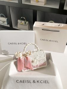 กระเป๋าสะพายข้างทรงสี่เหลี่ยมเล็กแบบเคลือบ PU สำหรับผู้หญิง กระเป๋าถือ กระเป๋าสะพายไหล่แบบต่อเนื่อง แฟชั่นอเนกประสงค์