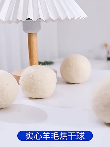 Combo 6 Bóng Len Sấy Quần Áo Lông Cừu Tự Nhiên – Giảm Nhăn Khử Mùi Tái Sử Dụng 1000 Lần