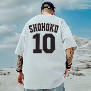 ฤดูร้อน 6XL ผู้ชายขนาดใหญ่แฟชั่นหลวมบาสเกตบอลอเมริกันขนาด 10 พิมพ์แขนสั้นคอรอบคออเนกประสงค์อินเทรนด์ Coupl