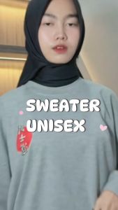 SWITER OVERSIZE || SWEATER OBLONG CREWNECK OVERSIZE PRIA WANITA
