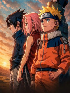 Bandai | Oil Painting By Numbers Anime N-Naruto Characters Home Decor Modern Wall Decor for Living Room Bedroom Perfect Gift No Frame