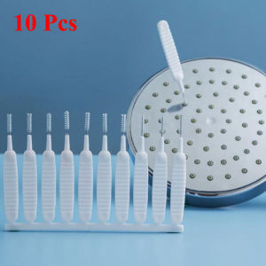 10 pcs Faucet Shower Head Cleaning Brush White Brush Pore Gap  Anti-clogging Nylon For Kitchen Toilet Phone Hole Clean Brushes