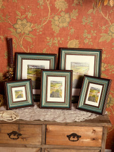 American Style Vintage Green Small Picture Frame Desktop High End 5 Inch 6 Inch 7 Inch 8 Inch 10 Inch 12 Picture Frame Wall Hanging Printed Photos