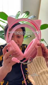 Wantek V10 Cat Ear RGB Wired Gaming Headphones with 360° Flexible Mic 50mm Driver 3.5mm for PC Laptop PS4 PS5