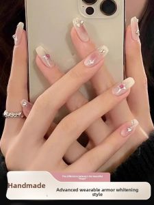 MONLEYTA | Handmade Nail Art Stickers Short And Long Styles Finished Products For Autumn Winter New Arrival 2025 Trendy Nail Tips