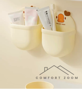 Wall-mounted Bathroom Holder / Cartoon Storage Box / Pen Holder / Self-Adhesive Storage Box