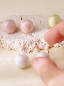 Bông tai nữ chuôi bạc 925 Eleanor Accessories hình cầu nhiều màu phụ kiện trang sức khuyên tai 9524