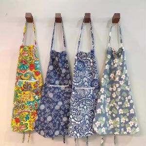 Retro Ethnic Floral Design Womens Apron