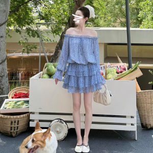 unifittoo | Off Shoulder Floral Cake Skirt Women Summer 2026 New Outfit