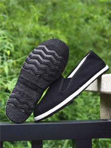 Mens Work Shoes Elastic Slip-On Labor Protection Shoes Breathable Summer High Wear-Resistant Rubber Bottom Construction Site Shoes